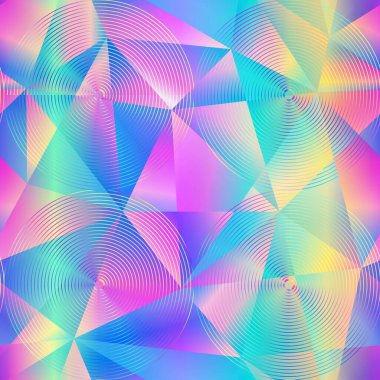 Holografik üçgen deseni. Vektör Eps 10 dosyası.