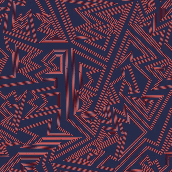Ancien Motif Géométrique Rouge — Image vectorielle