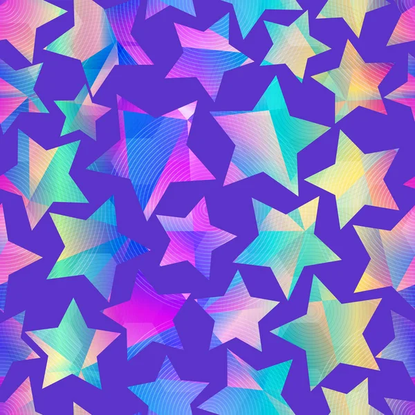 Holographic Star Pattern Vector Eps File — Stock Vector
