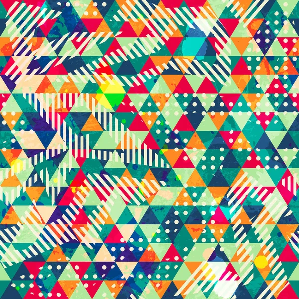 Vintage Triangle Seamless Pattern Grunge Effect — Stock Photo, Image