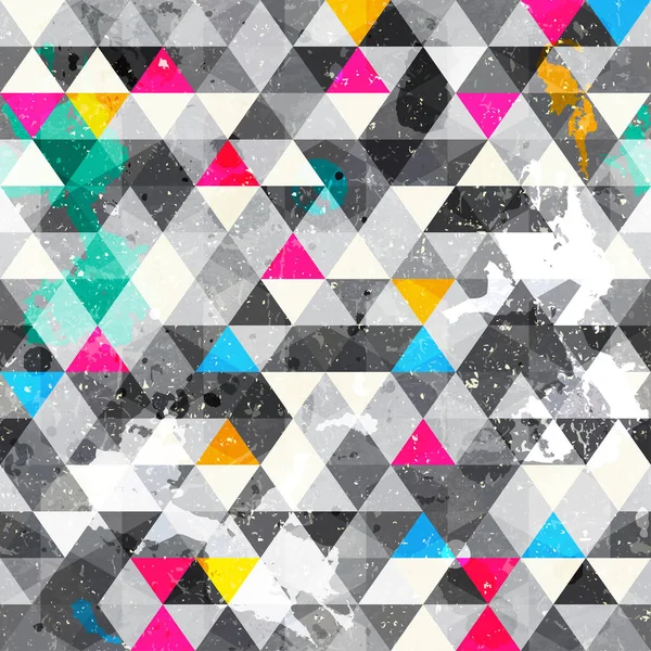 Trojúhelníková Bezešvá Textura Grunge Efektem — Stock fotografie