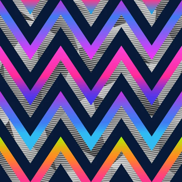 Rainbow Zigzag Seamless Pattern Eps Vector File — Stock Photo, Image