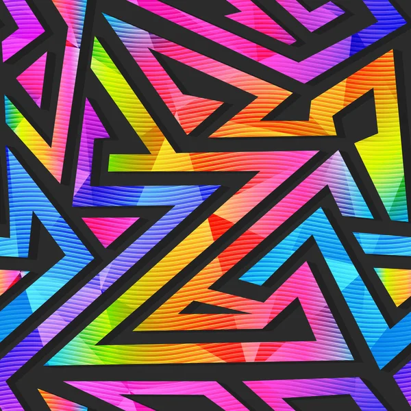 Rainbow Geometriska Sömlösa Mönster Eps Vektor Fil — Stockfoto