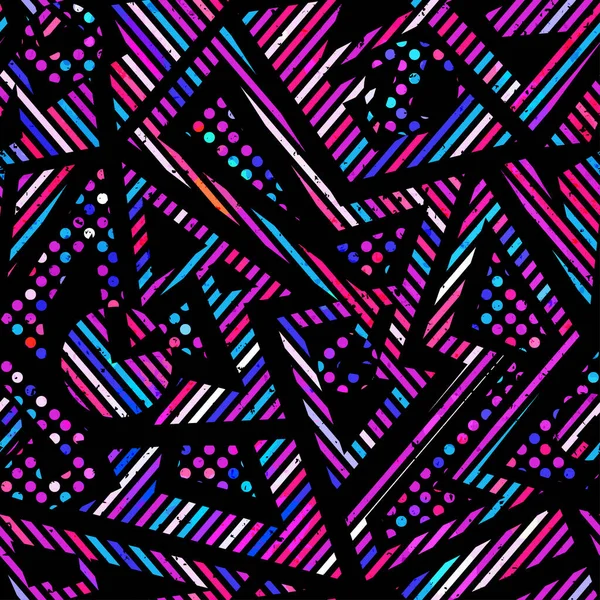 Neon Geometriska Seamless Mönster — Stockfoto