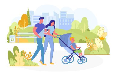 Aile üyeleri Park 'ta Birlikte Zaman Geçiriyorlar.