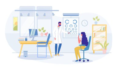 Hastanede vizyon kontrolü ve göz muayenesi