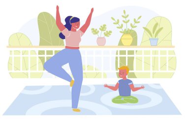 Flat Banner, Yoga Oğlu Ödev, Çizgi Film.