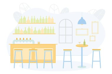 Basit Çubuk Karşı Vektör İllüstrasyonu.