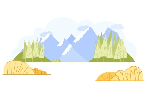 Bannière vectorielle, Magnifique paysage de montagne . — Image vectorielle