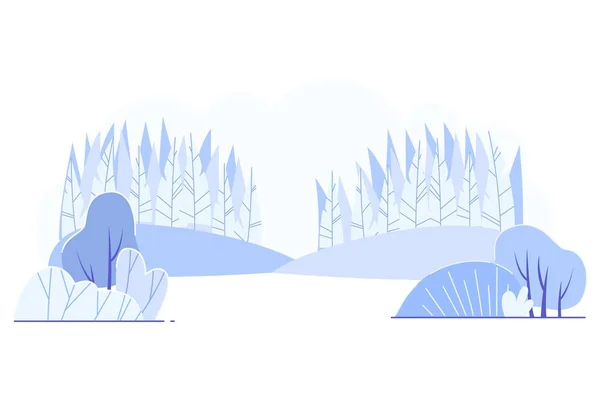 Cold Lifeless Valley Landscape Vector Illustration