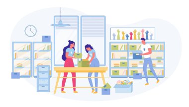 Volunteers Collecting Donation Food, Clothes, Toys