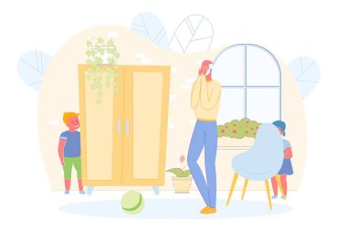 Çocuklar dedemle saklambaç oynuyor..