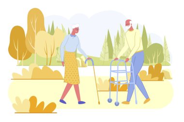 Yaşlıları Seven Engelli Çifti Dışarıda Zaman Geçiriyor.