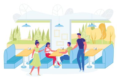 Reklam Posteri, Kafe 'de Gençlerle Tanışma.
