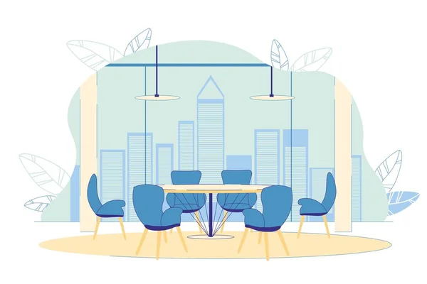 Successful Prosperous Company Spacious Office. — Stock Vector