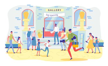 Photographer Shoots Reportage from Opening Event.