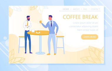 Coffee Break in Office with Business Colleagues.