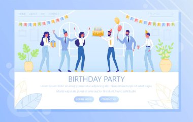 Business Team Joint Birthday Party Celebration.