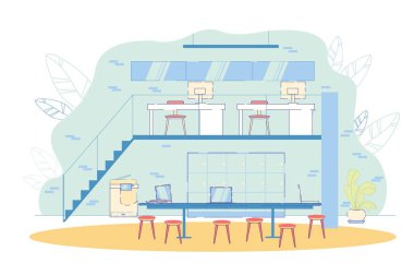Big Two Storey Office or Call Centre Interior.