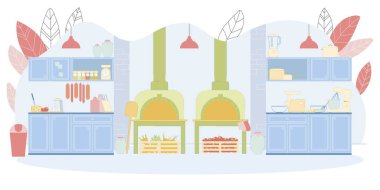 Family Business Cafeteria Empty Kitchen Interior