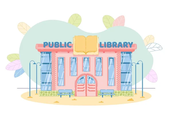 Public Academic National Library Building Exterior — стоковий вектор