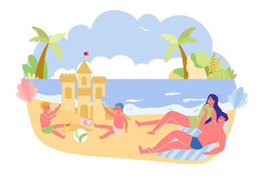 Ebeveynler Güneşleniyor ve Çocuklar Oyunu İzliyor.