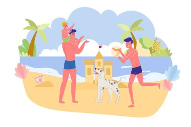 Oğulları ve Köpek Oynayan Okyanus, Çizgi Filmlerdeki Baba.
