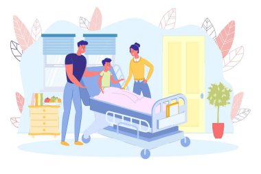 Aile Hasta Oğlu Hastane Koğuşunda Yatakta Ziyaret Etti