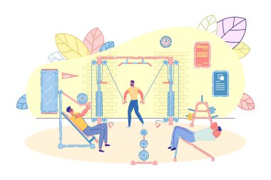 Vücut geliştirme ve Beden Eğitimi Odasında Crossfit Ekipmanı.