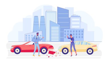 Şehir Yolunda Araba Kazası veya Kaza, Kızgın Sürücüler.