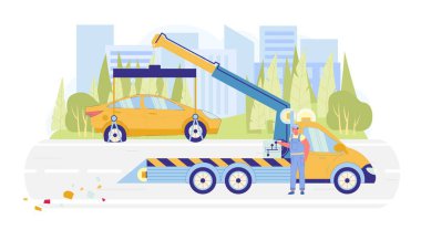 Servis işçisiyle Çekici Kamyonu Yükleniyor.