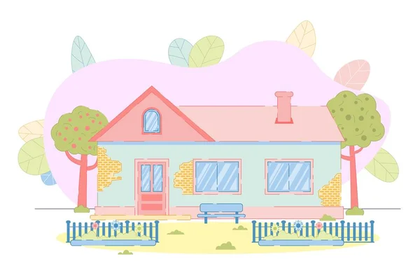 乡郊小木屋式屋宇单位设计 — 图库矢量图片