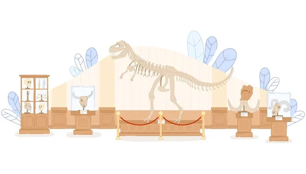 古生物学博物館｜ティラノサウルス・スケルトン — ストックベクタ