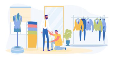 Guy ve Terzi Salon 'da Ölçüm alıyorlar