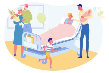 Aile Yeni Çocuğu Kutluyor, İllüstrasyon.