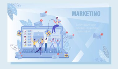 E- posta Balıkçılık Dijital Pazarlama Stratejisi Posteri