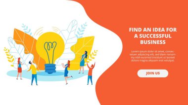 Başarılı Bir İş İçin Poster Bir Fikir Yazdı.