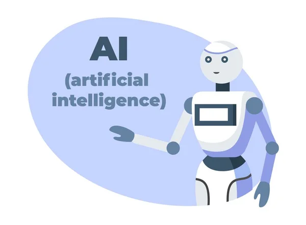 Banner de recorte de presentación de inteligencia artificial — Archivo Imágenes Vectoriales