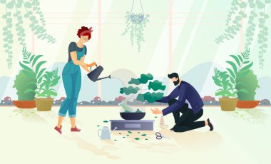Tencere Resimlerindeki Erkek ve Kadın Sulama Ağacı