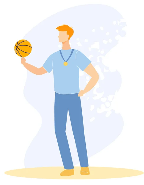 Werbeplakat Basketball Training Cartoon flach. — Stockvektor