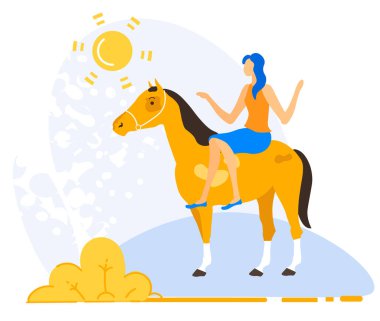 Reklam Atı Binicilik Dersleri Çizgi Filmi.