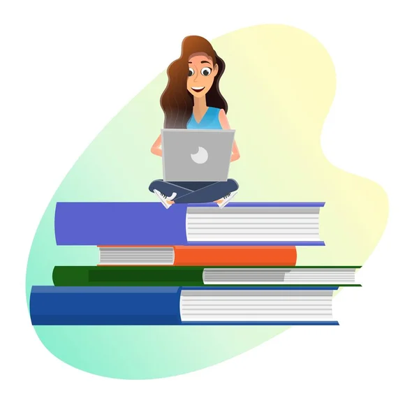 Online University Education Technology, E-library — Stockový vektor