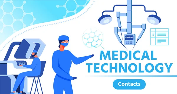 Bannière publicitaire présentant la technologie médicale — Image vectorielle