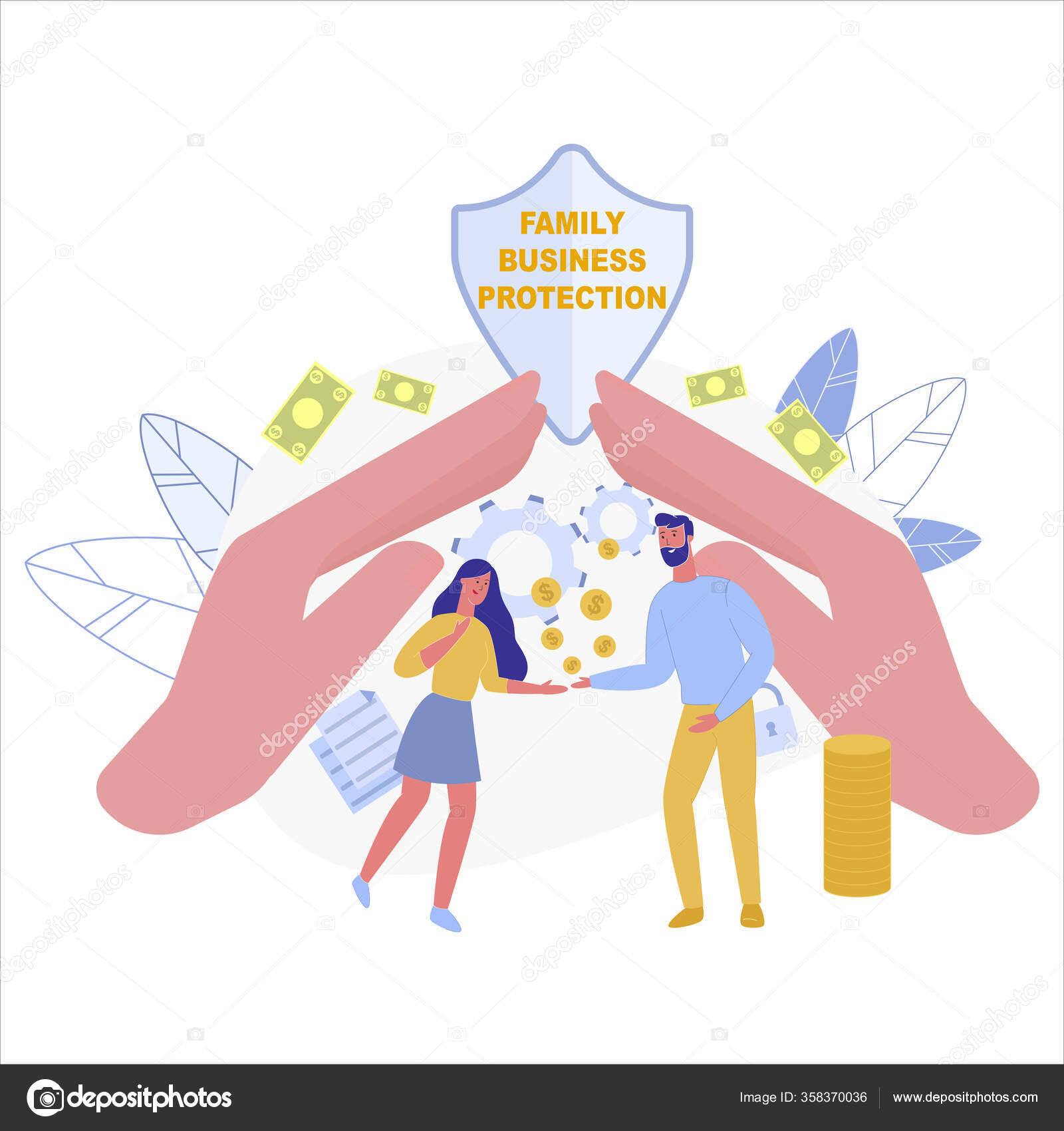 Comfortable Conditions For Small Family Business Stock Vector Image By C Unitone Vector Gmail Com 358370036