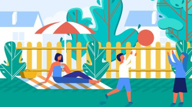 Aile Piknikte Birlikte Boş Zaman Geçiriyor.