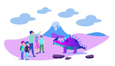Sanal Paleontoloji Müzesini Ziyaret Eden Çocuklar