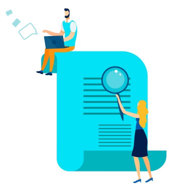 Bilgisayarlı Ofis İnsanları ve Loupe Çizgi Filmi