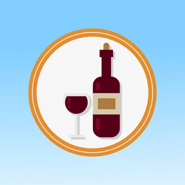 Bebidas alcoólicas e ícones vetores planos de vidro —  Vetores de Stock