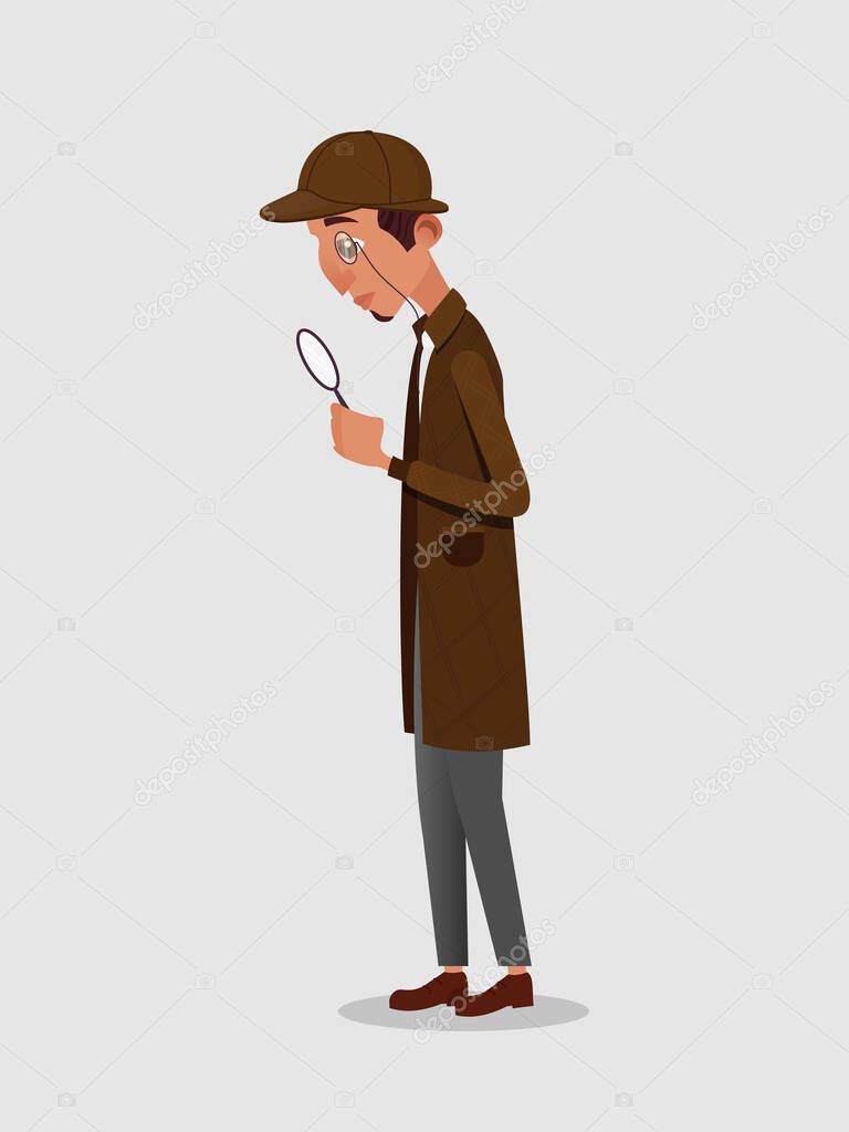 Sherlock Holmes at Work Solving Crime. Detective