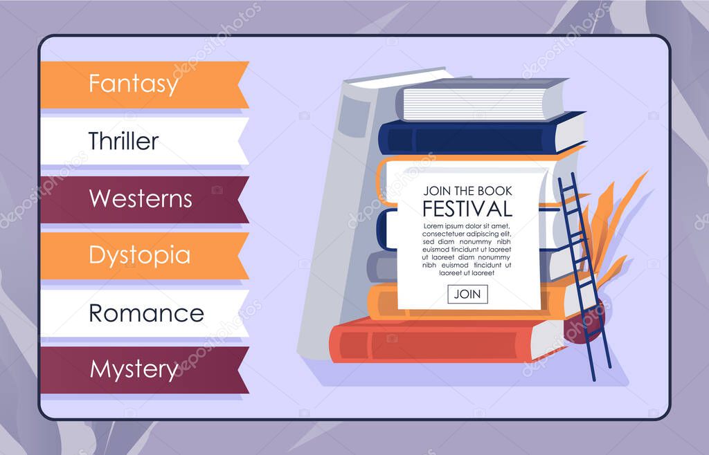 Bookshop Online App Mockup Invite to Bookfest